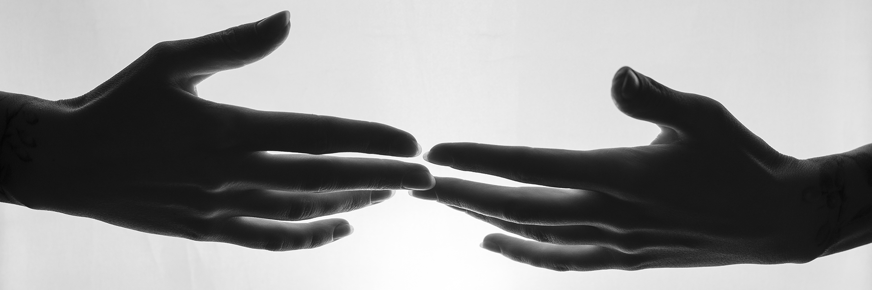 touching hands photo